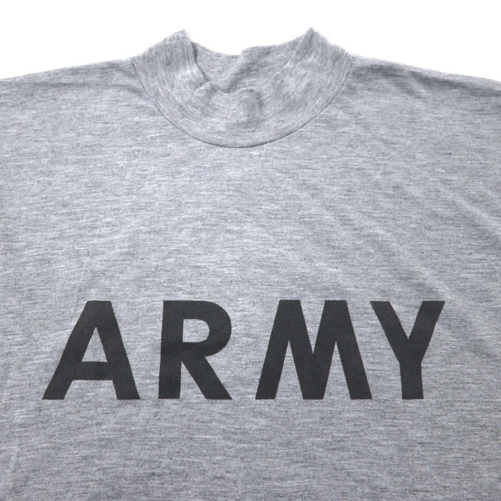 US ARMY 米軍 IPFU トレーニング Tシャツ ロンT L グレー ポリエステル ミリタリー 8415-01-465-7364 90年代