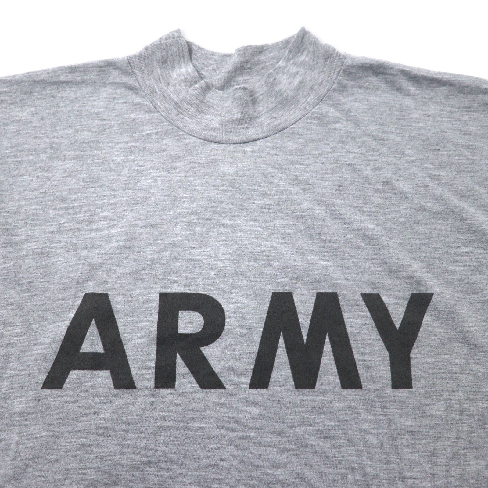 US ARMY 米軍 IPFU トレーニング Tシャツ ロンT L グレー ポリエステル ミリタリー 8415-01-465-7364 90年代