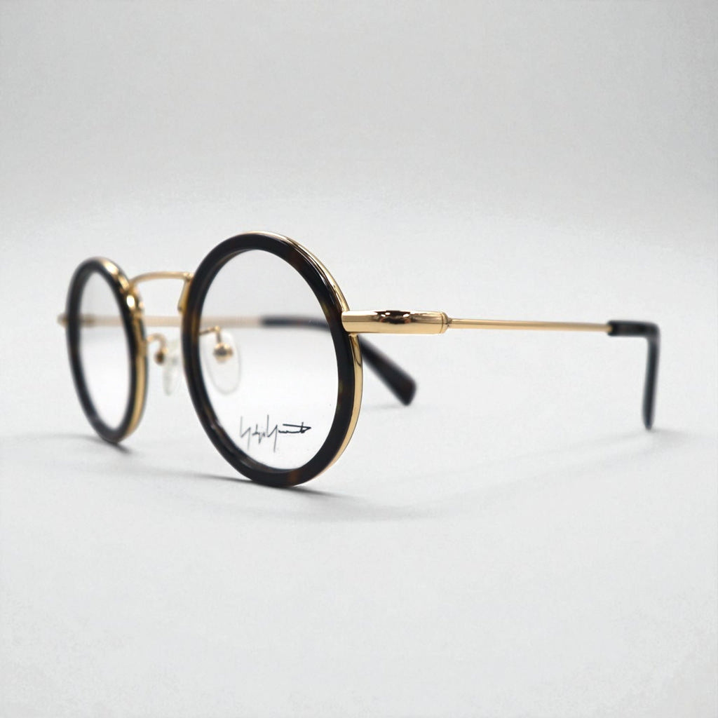 Yohji Yamamoto Occhiali rotondi da vista da sole con lenti chiare YY1003