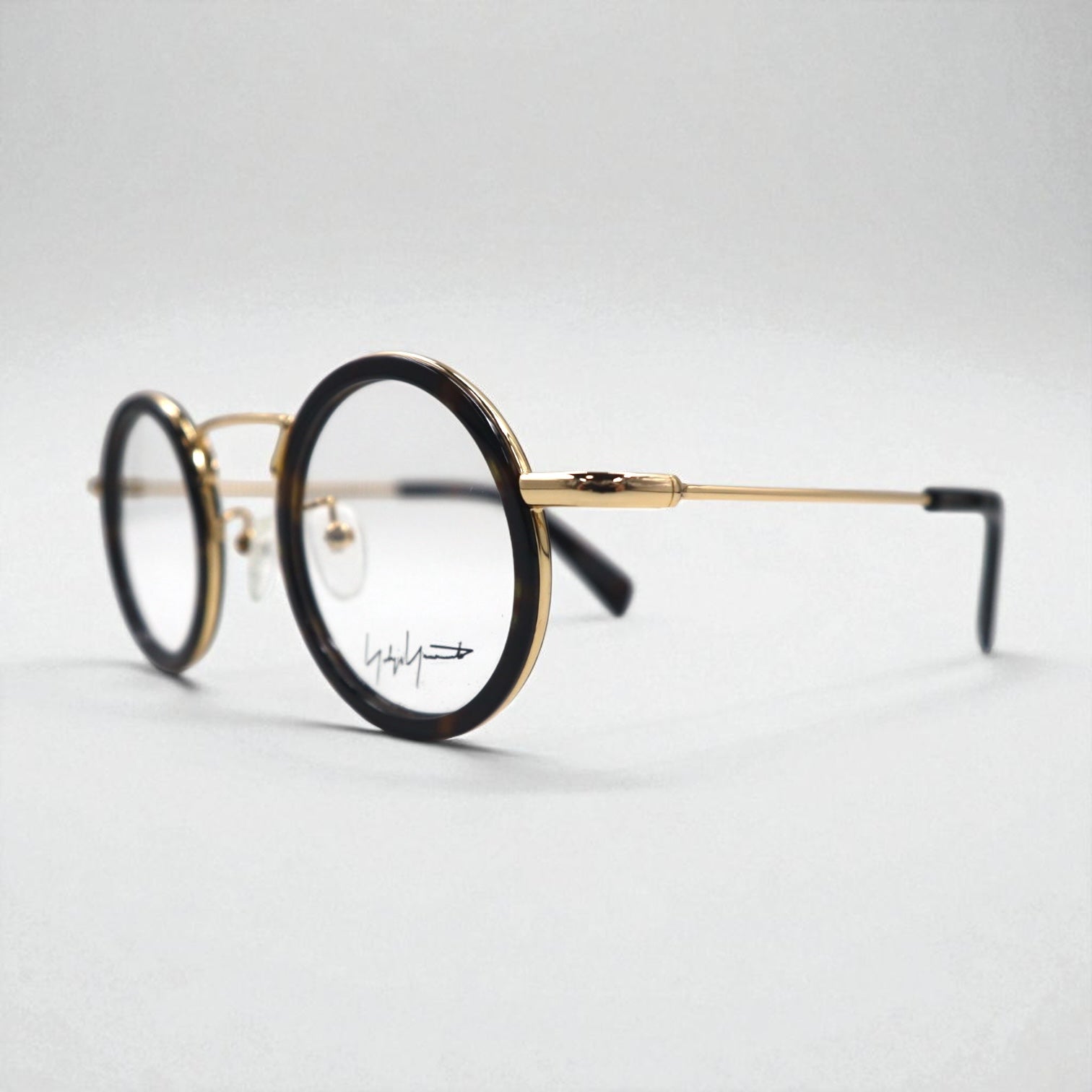 Yohji Yamamoto Occhiali rotondi da vista da sole con lenti chiare YY1003