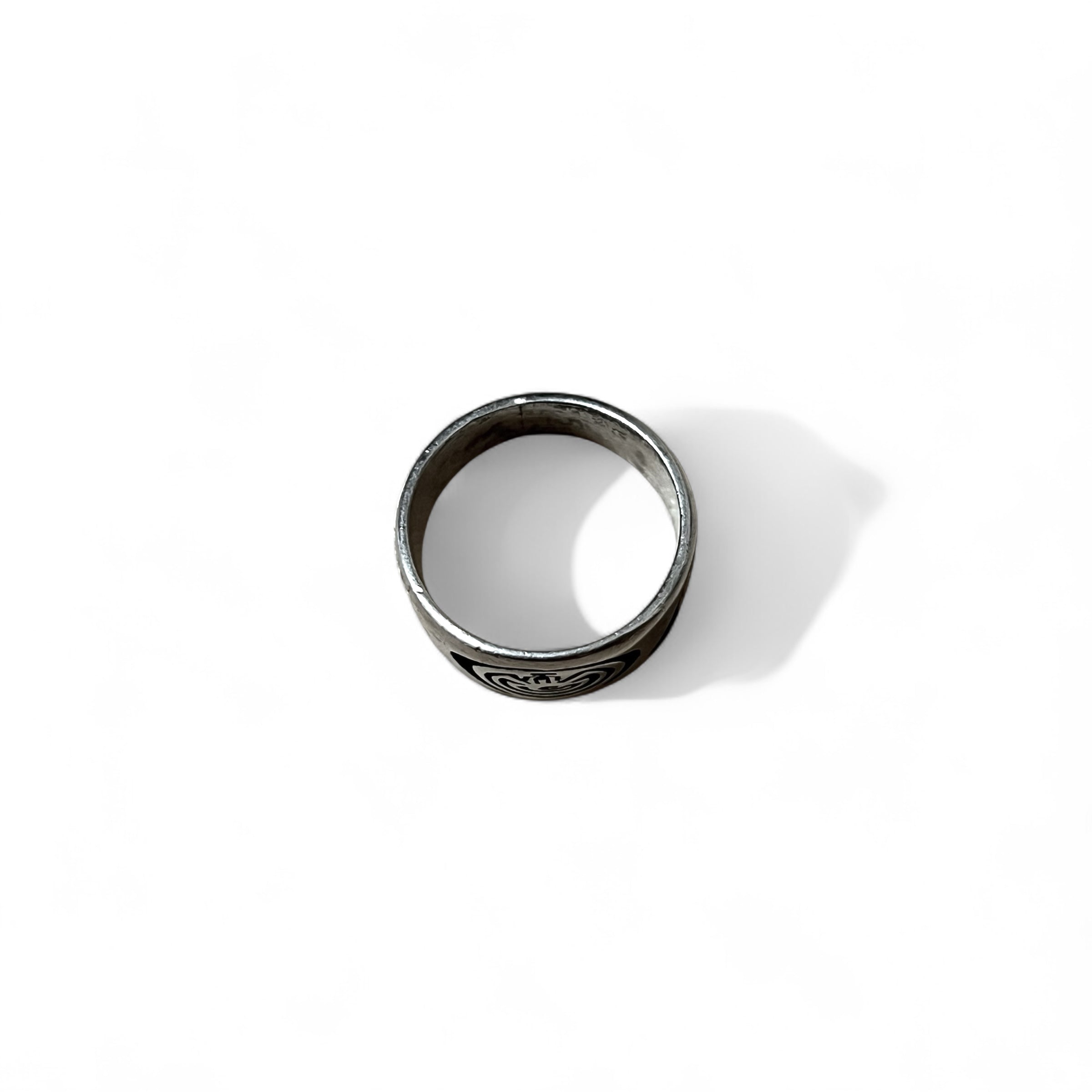 Anello vintage Hopi in argento sterling, gioielli indiani, anello Hopi Kokopelli con intarsi, misura 20, STERLING, argento