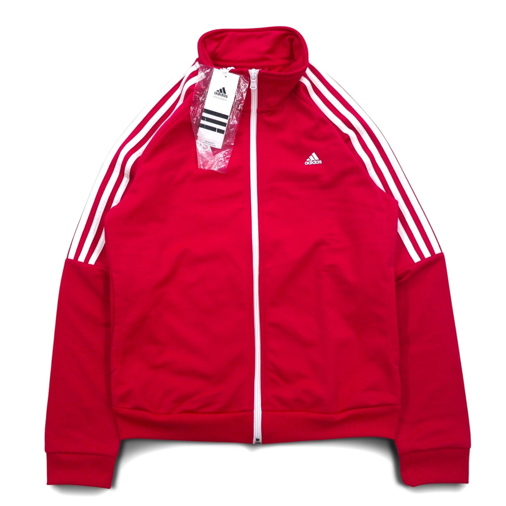 adidas Giacca sportiva con collo alto, taglia L, rosa, collo alto, 3 strisce M67314, mai usata