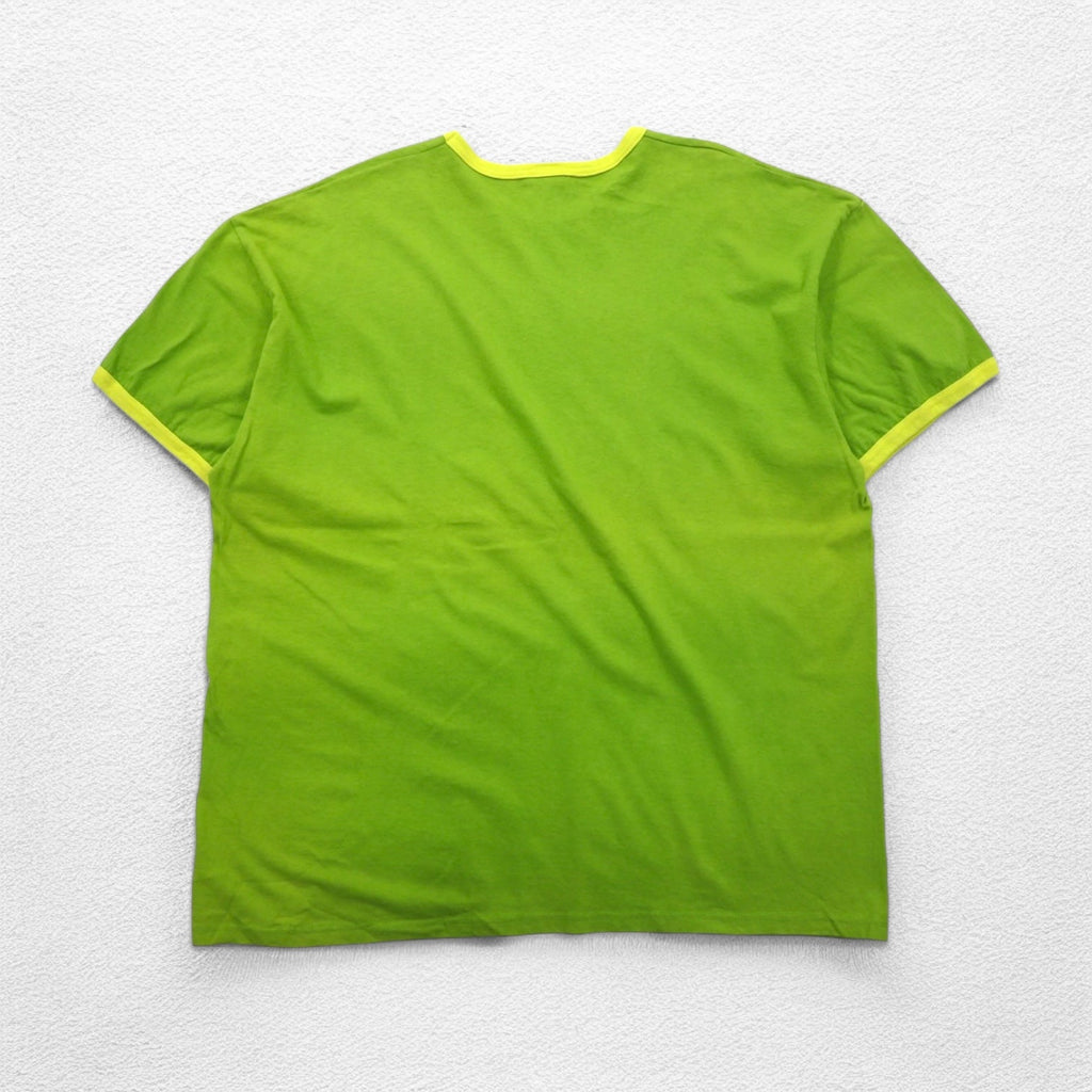 NIKE 00年代 リンガーTシャツ 2XL ライム グリーン コットン 無地