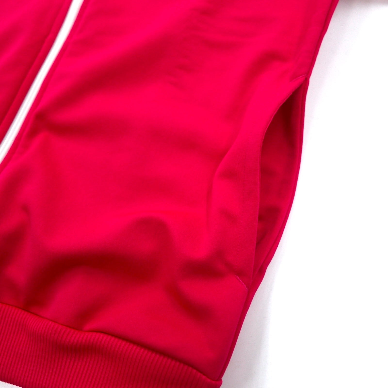 adidas Giacca sportiva con collo alto, taglia L, rosa, collo alto, 3 strisce M67314, mai usata