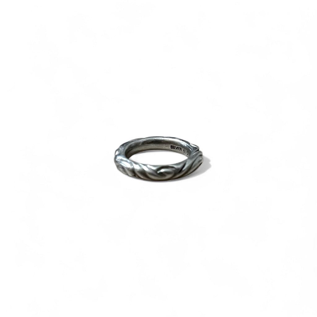 Anello vintage in argento con motivo arabesco, taglia 7, argento 925