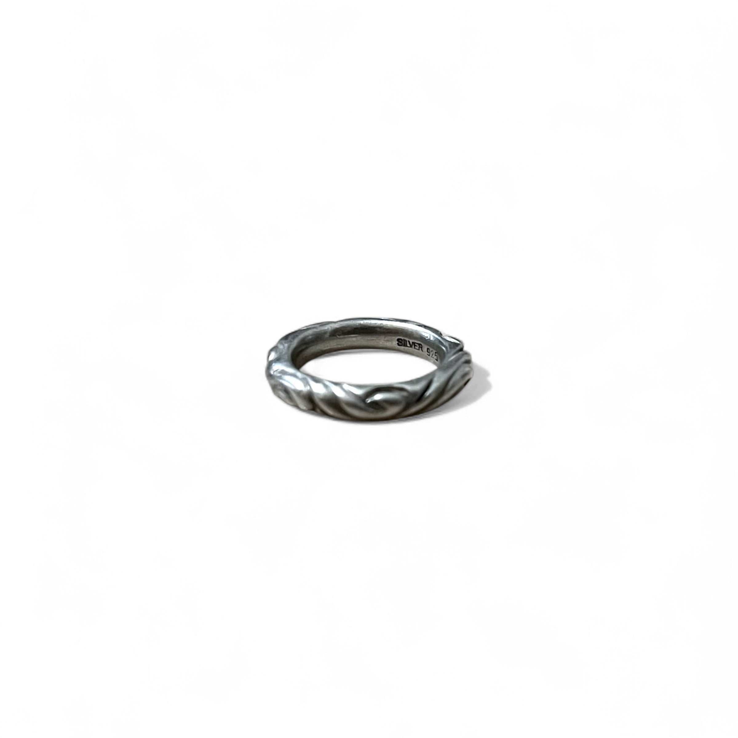 Anello vintage in argento con motivo arabesco, taglia 7, argento 925