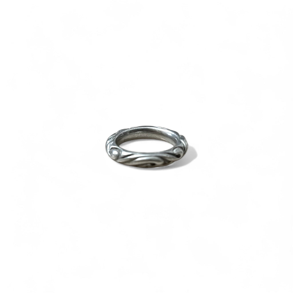 Anello vintage in argento con motivo arabesco, taglia 7, argento 925
