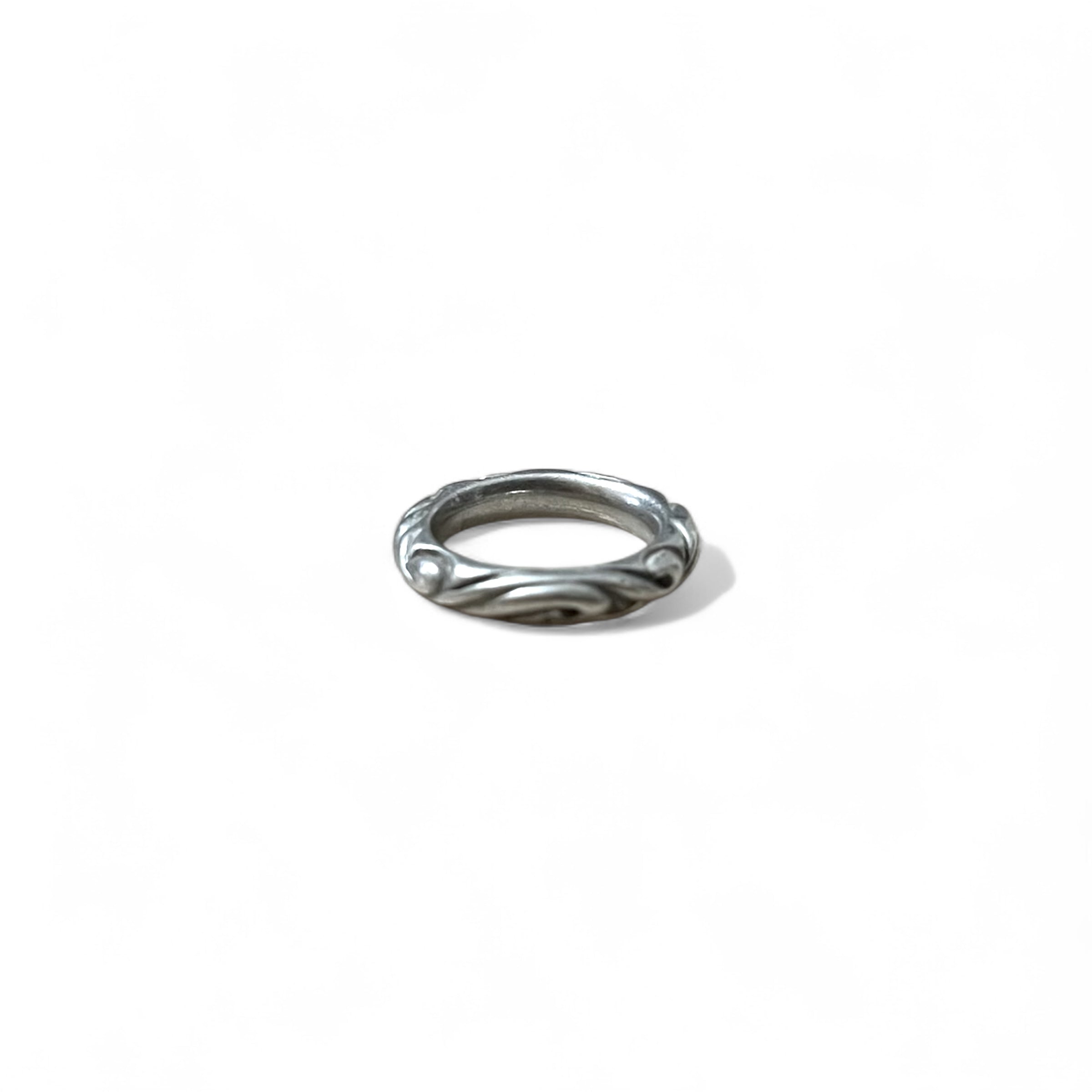 Anello vintage in argento con motivo arabesco, taglia 7, argento 925