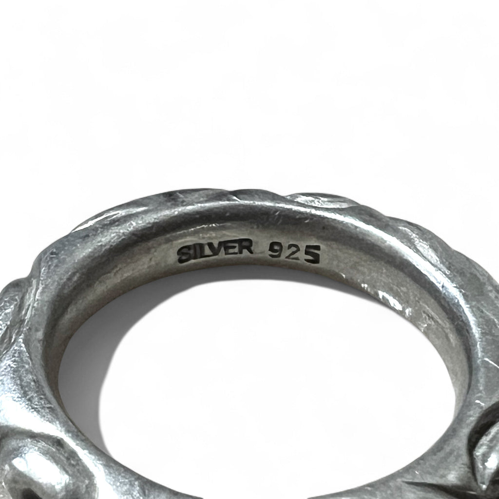 Anello vintage in argento con motivo arabesco, taglia 7, argento 925