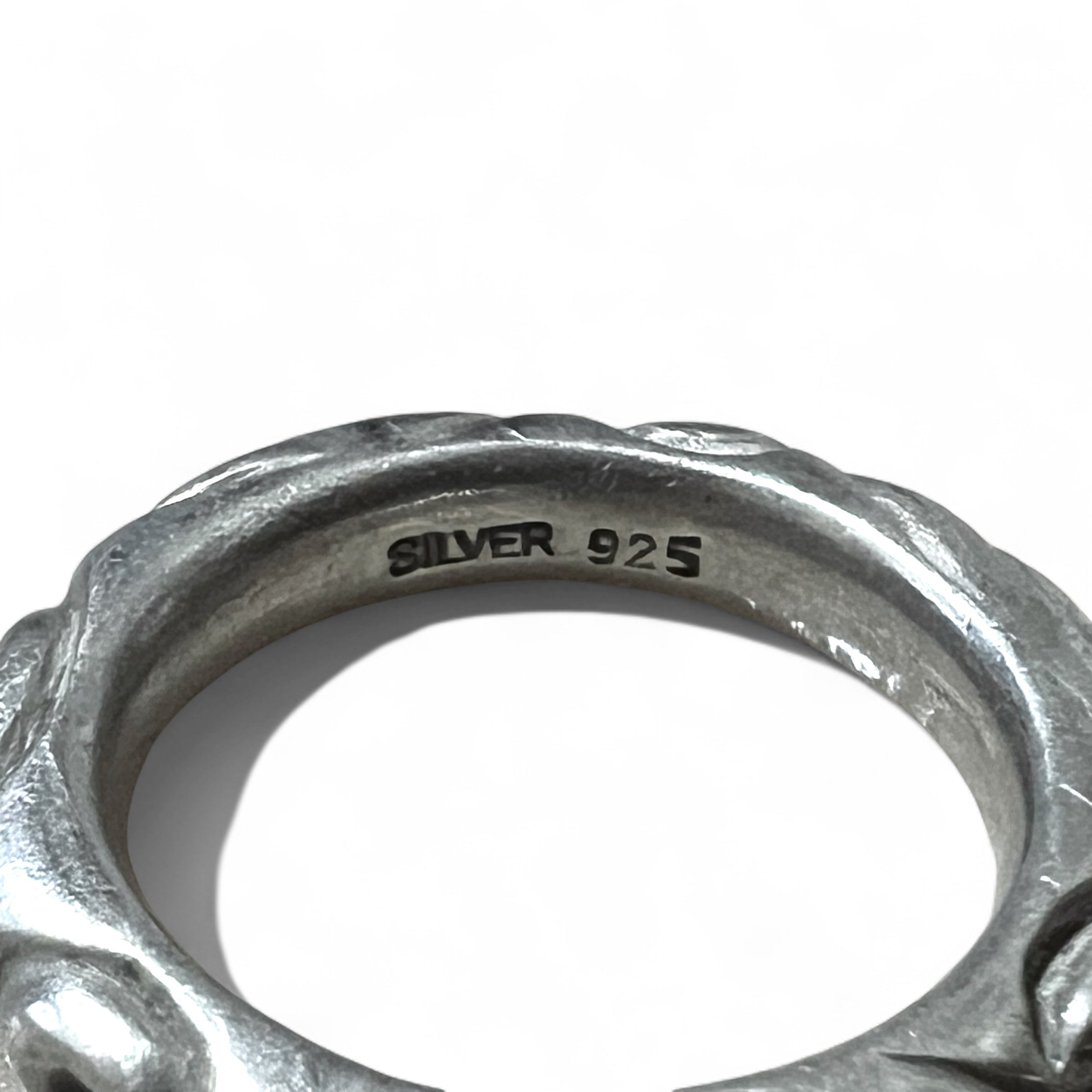 Anello vintage in argento con motivo arabesco, taglia 7, argento 925
