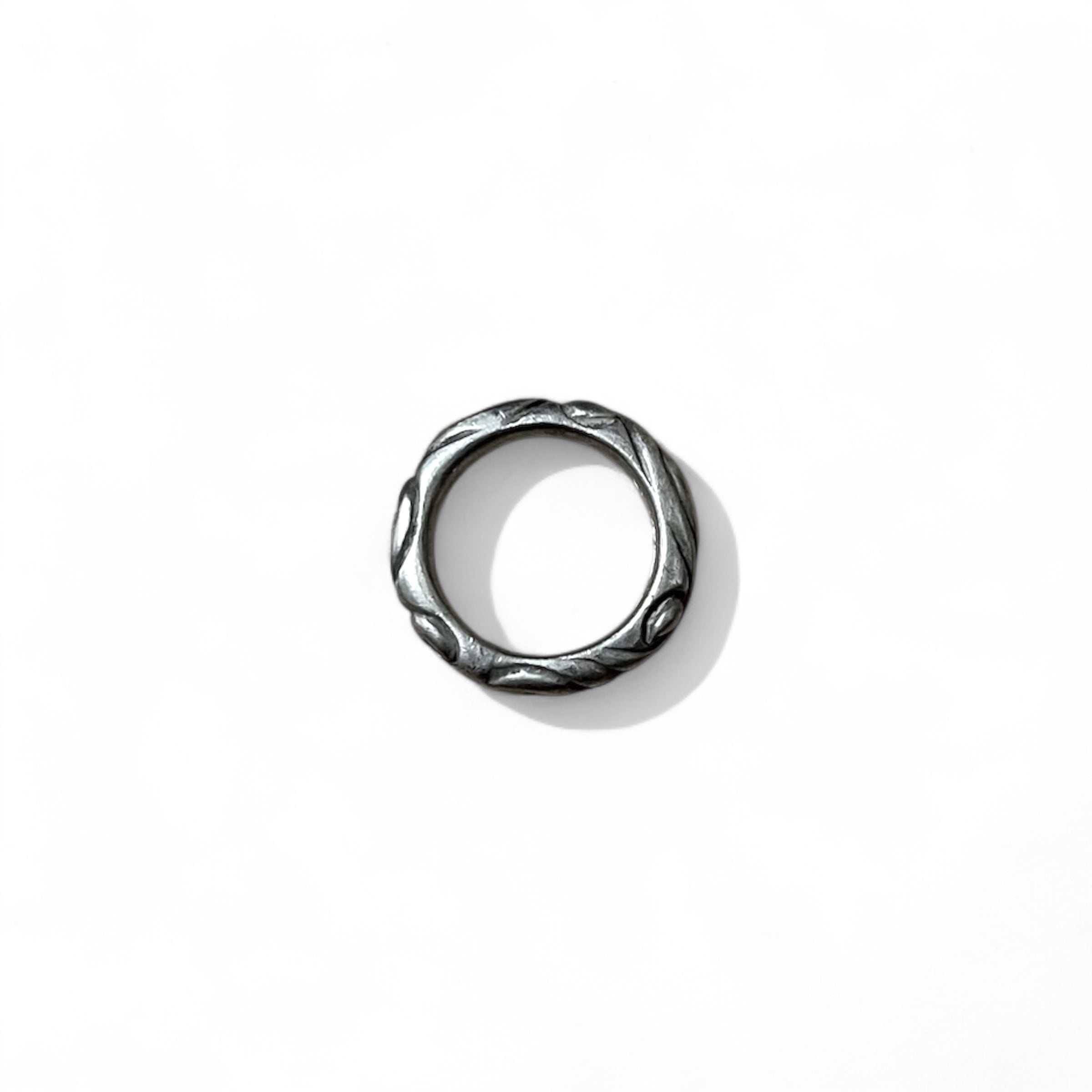 Anello vintage in argento con motivo arabesco, taglia 7, argento 925