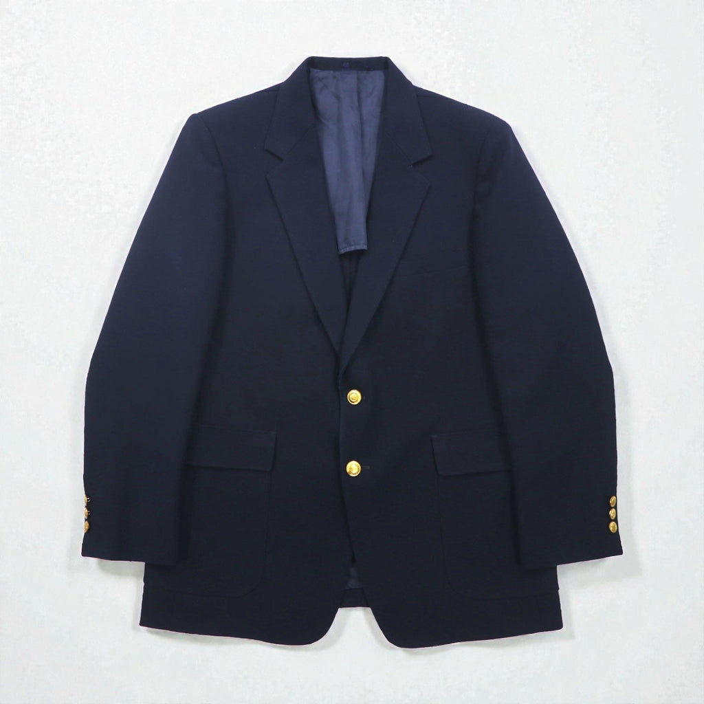 Sears 70年代 PERMA-PREST 紺ブレ 2B テーラードジャケット ブレザー XL ネイビー 金ボタン CLASSIS COLLECTION