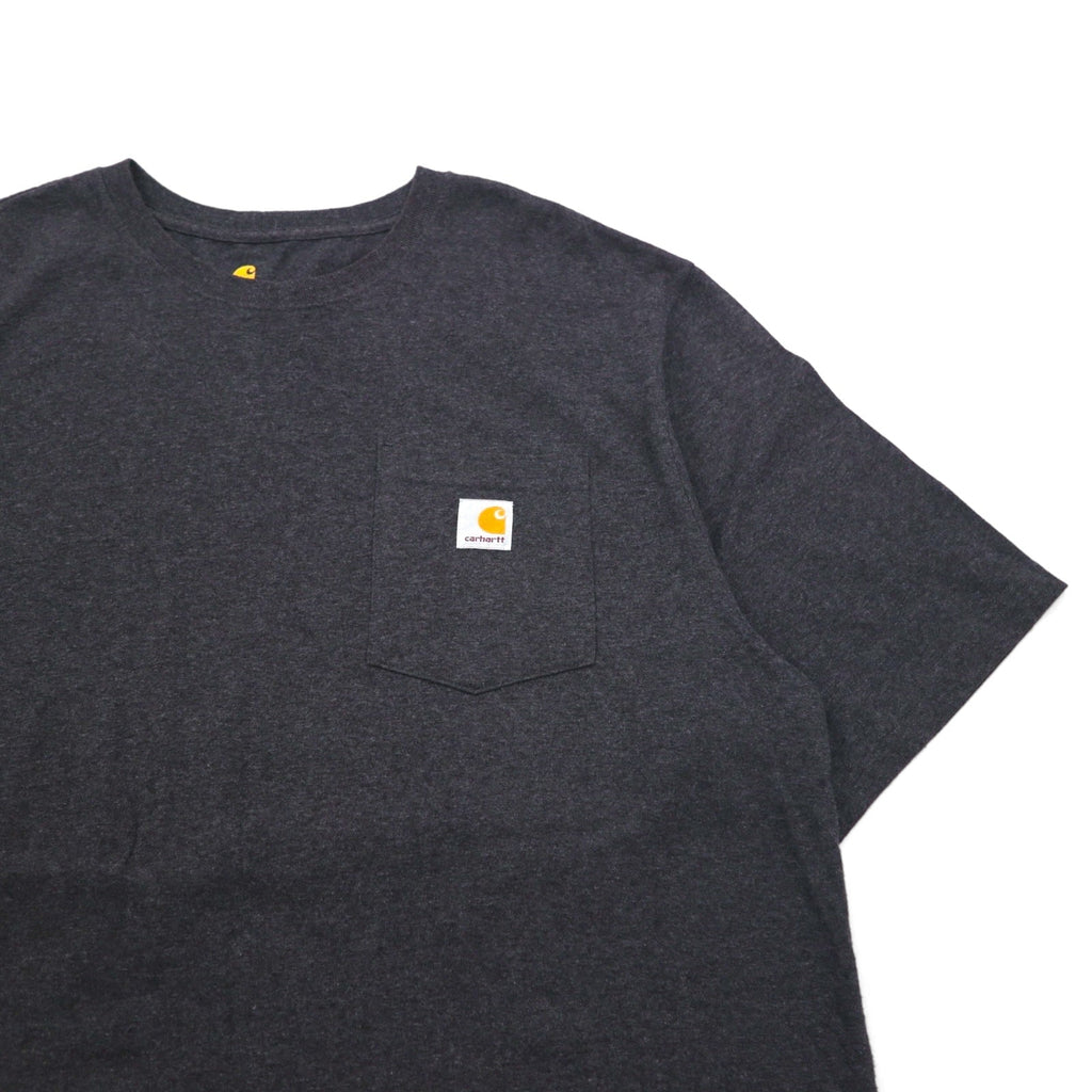 carhartt オリジナルフィット ポケット Tシャツ ポケTee XL グレー コットン ORIGINAL FIT