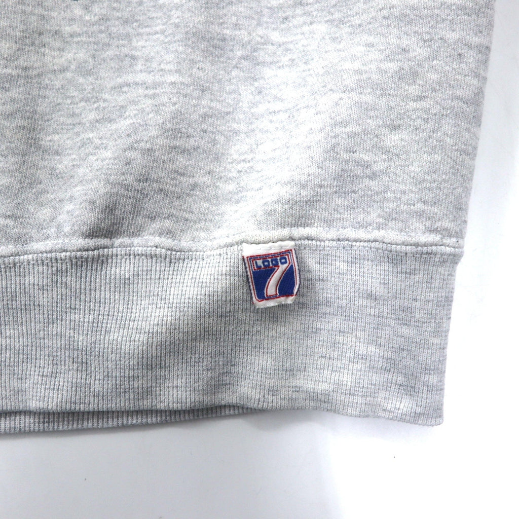 LOGO7 USA製 90年代 プリント スウェット L グレー コットン NHL RED WINGS