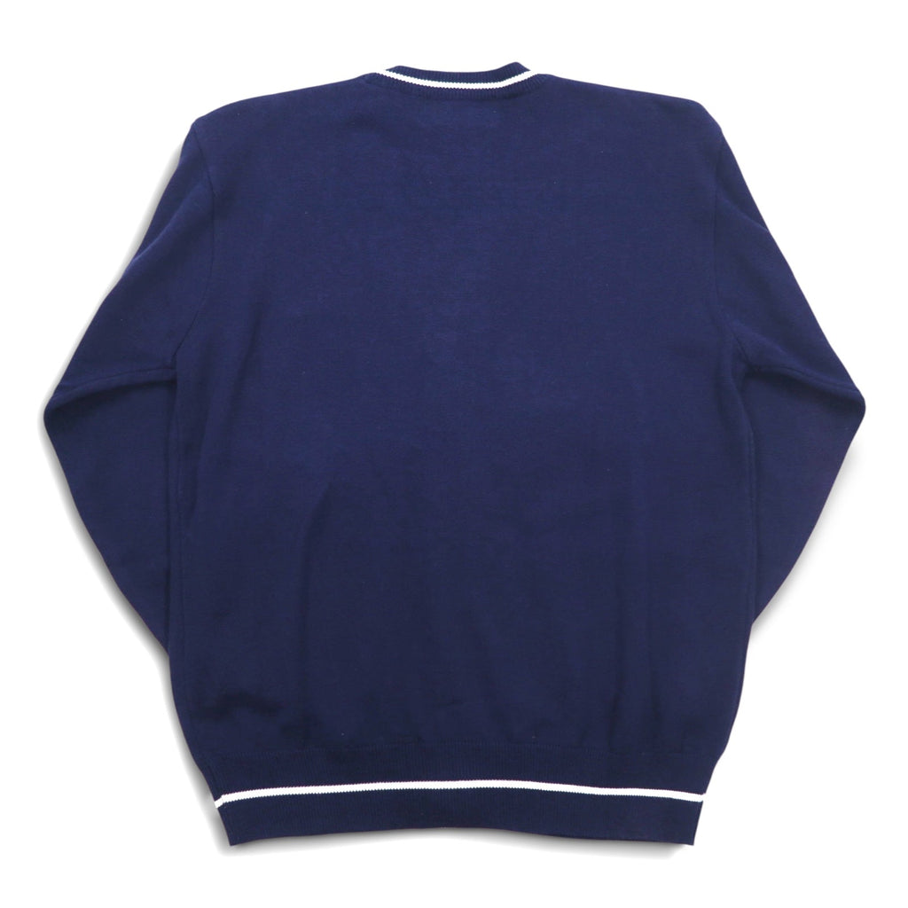 JC de Castelbajac × WARNER BROS. anni '90 Cardigan in cotone L Blu navy LOONEY TUNES Bugs Bunny Ricamo del personaggio