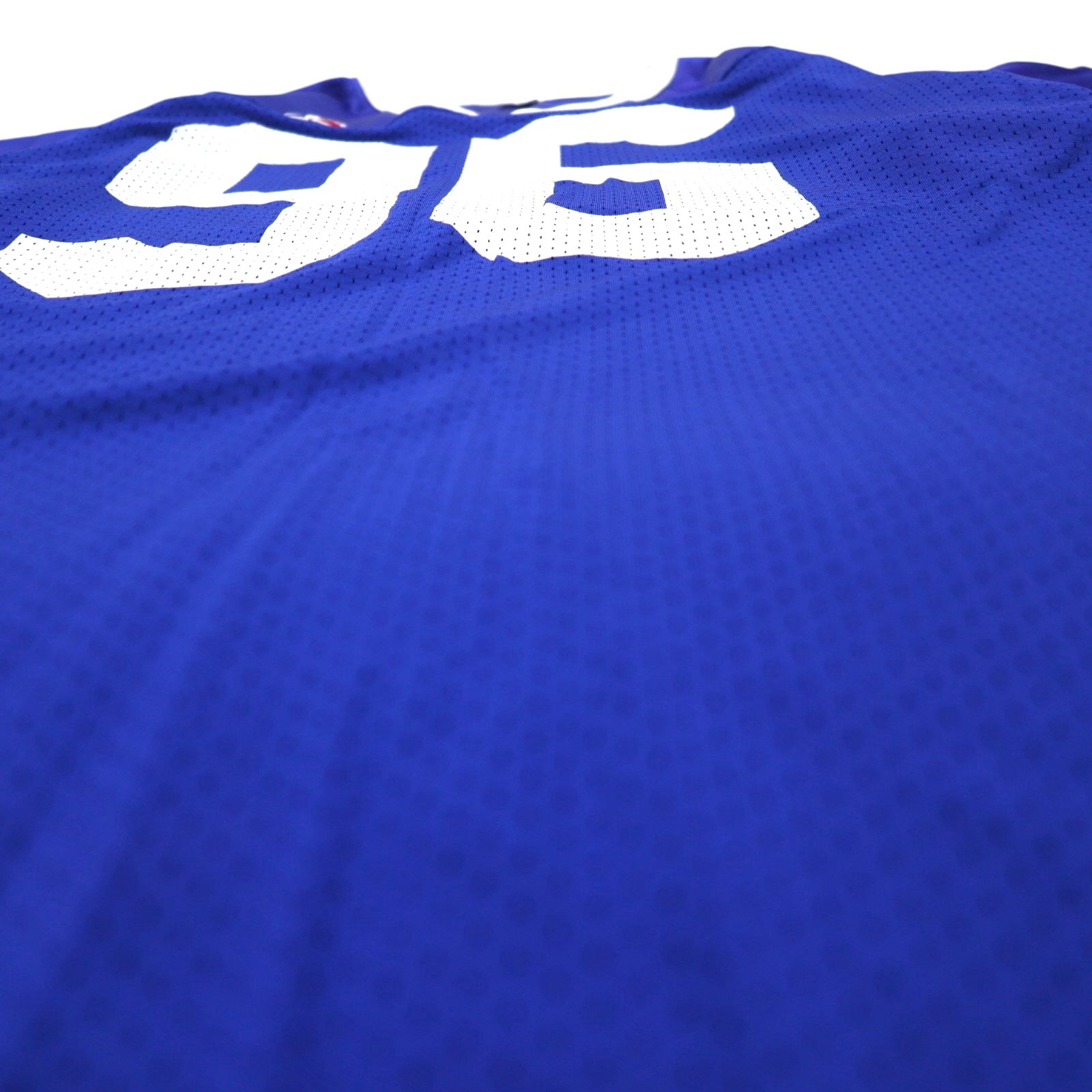RUSSELL ATHLETIC made in USA anni '90 maglia da gioco 2XL taglia grande blu nylon con numerazione
