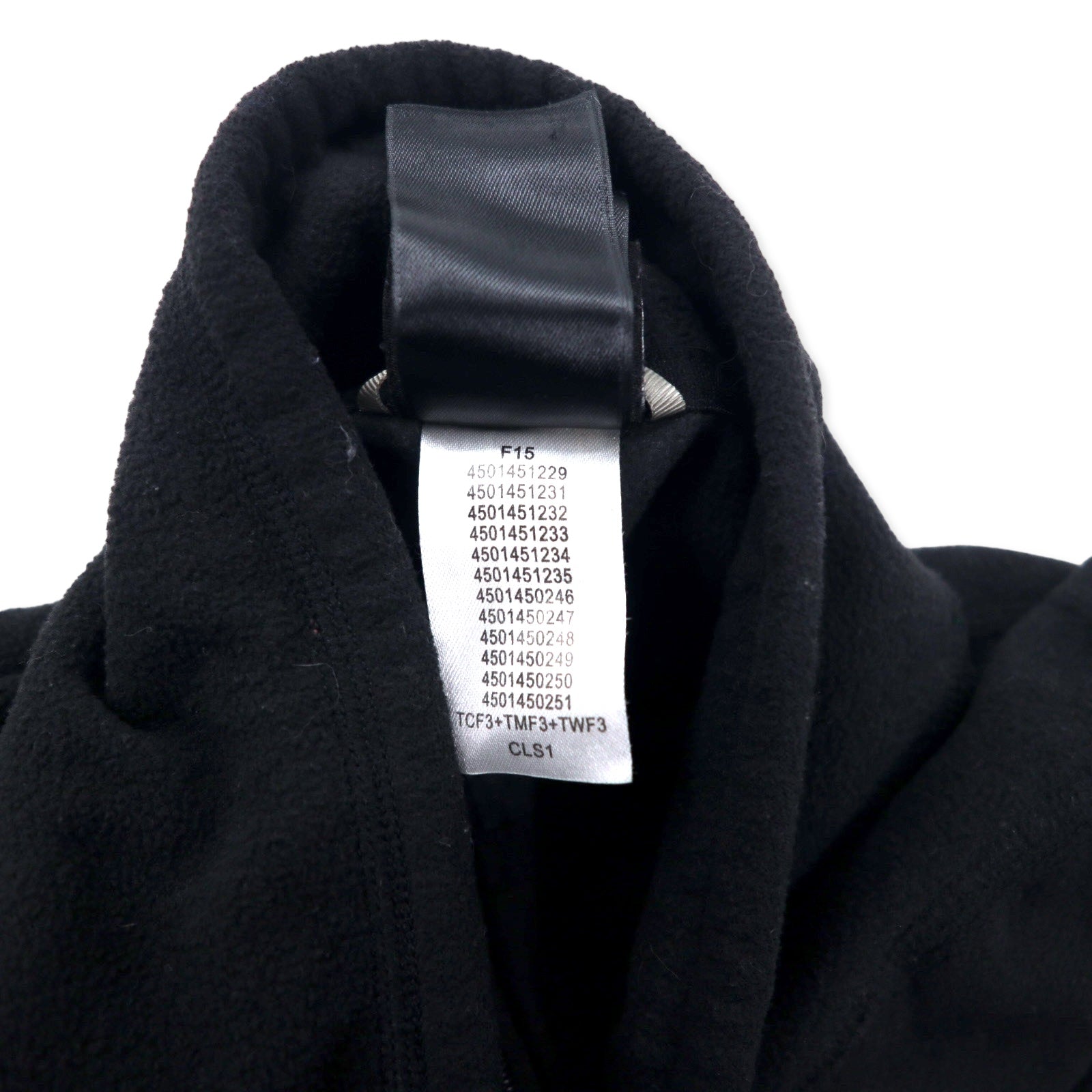 THE NORTH FACE Giacca in pile con mezza zip, taglia L, nera, poliestere, ricamo logo a punto singolo
