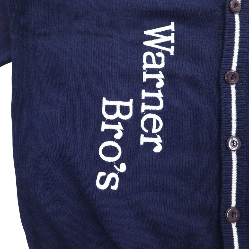 JC de Castelbajac × WARNER BROS. anni '90 Cardigan in cotone L Blu navy LOONEY TUNES Bugs Bunny Ricamo del personaggio