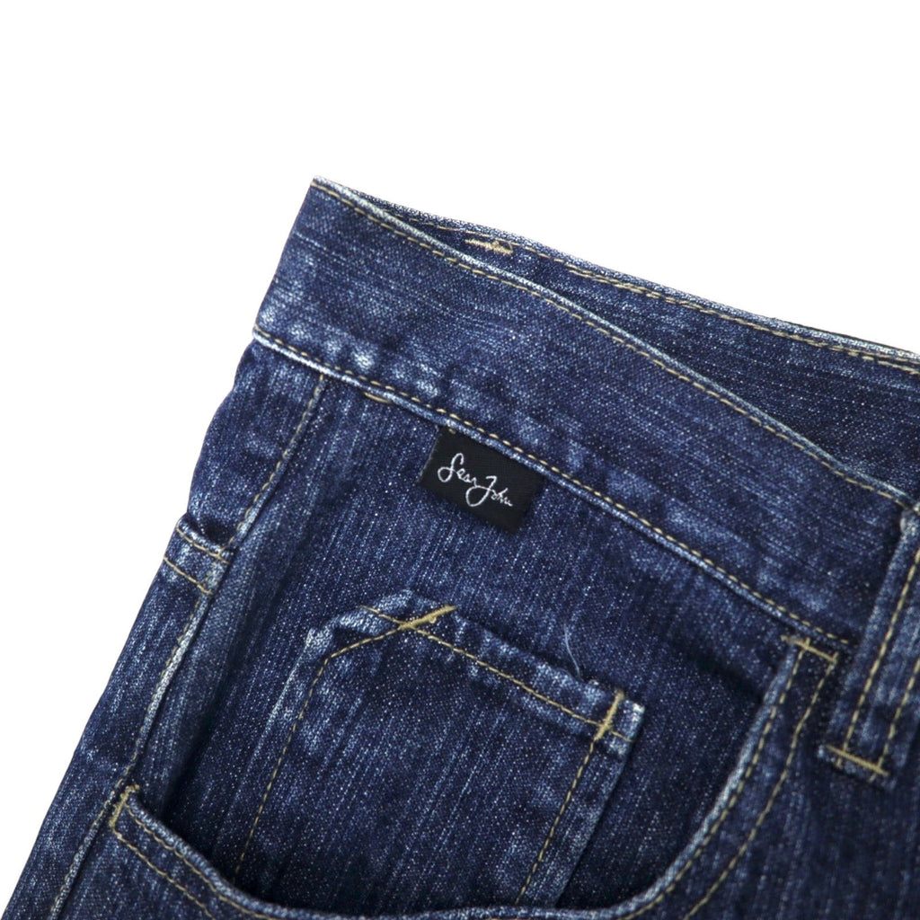 Sean John 00年代 バギー デニムパンツ 32 ブルー コットン ロゴ刺繍