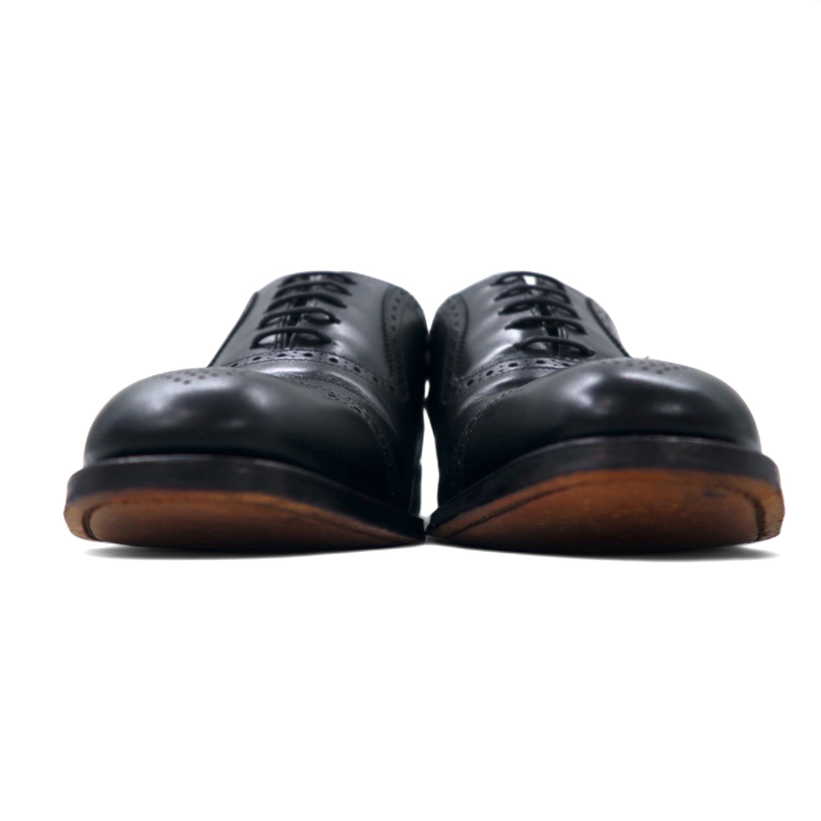 Loake Scarpe stringate brogue a punta dritta made in UK 27.5cm Nere in pelle di vitello Semibrogue Goodyear Welted STRAND 706408 Made in England