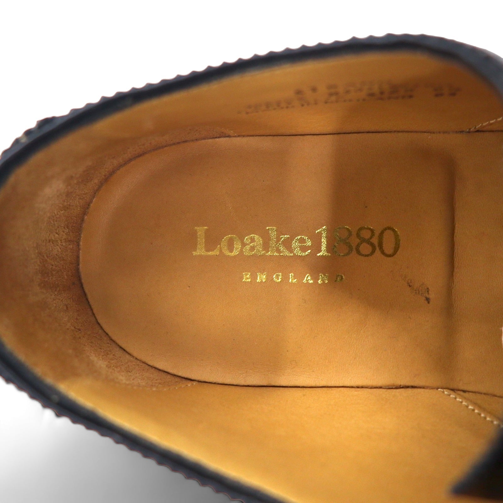 Loake Scarpe stringate brogue a punta dritta made in UK 27.5cm Nere in pelle di vitello Semibrogue Goodyear Welted STRAND 706408 Made in England