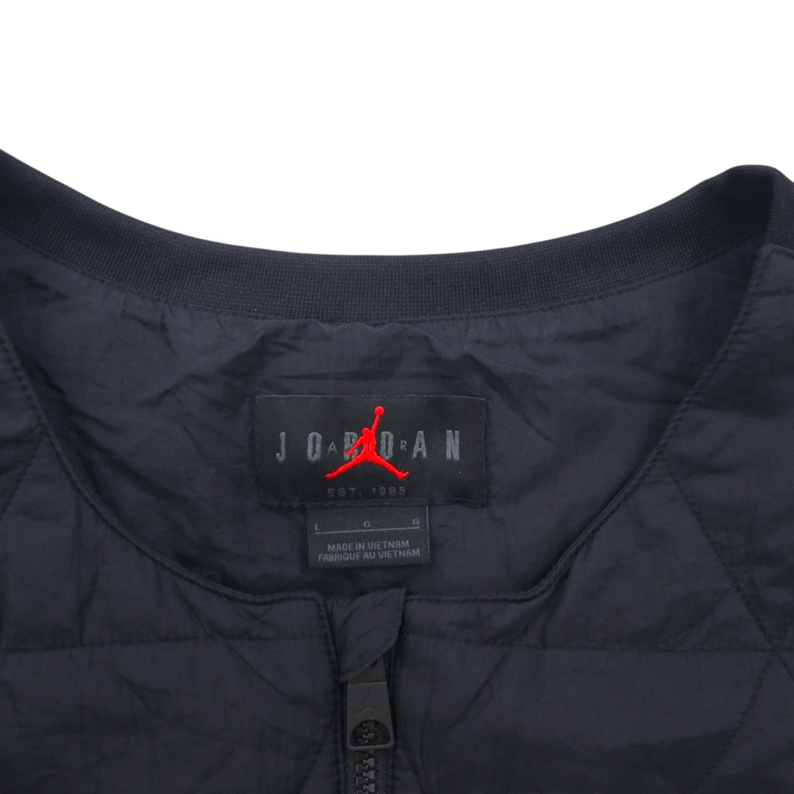 JORDAN BRAND ( NIKE ) キルティング ベスト L ブラック 中綿 ジップアップ AIR JORDAN SPORT GOLF VEST FB3265-010