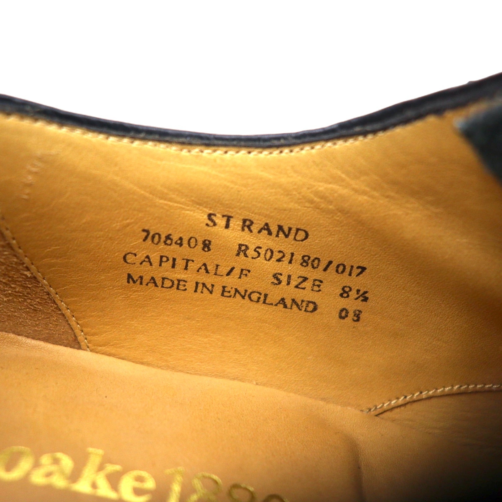 Loake Scarpe stringate brogue a punta dritta made in UK 27.5cm Nere in pelle di vitello Semibrogue Goodyear Welted STRAND 706408 Made in England