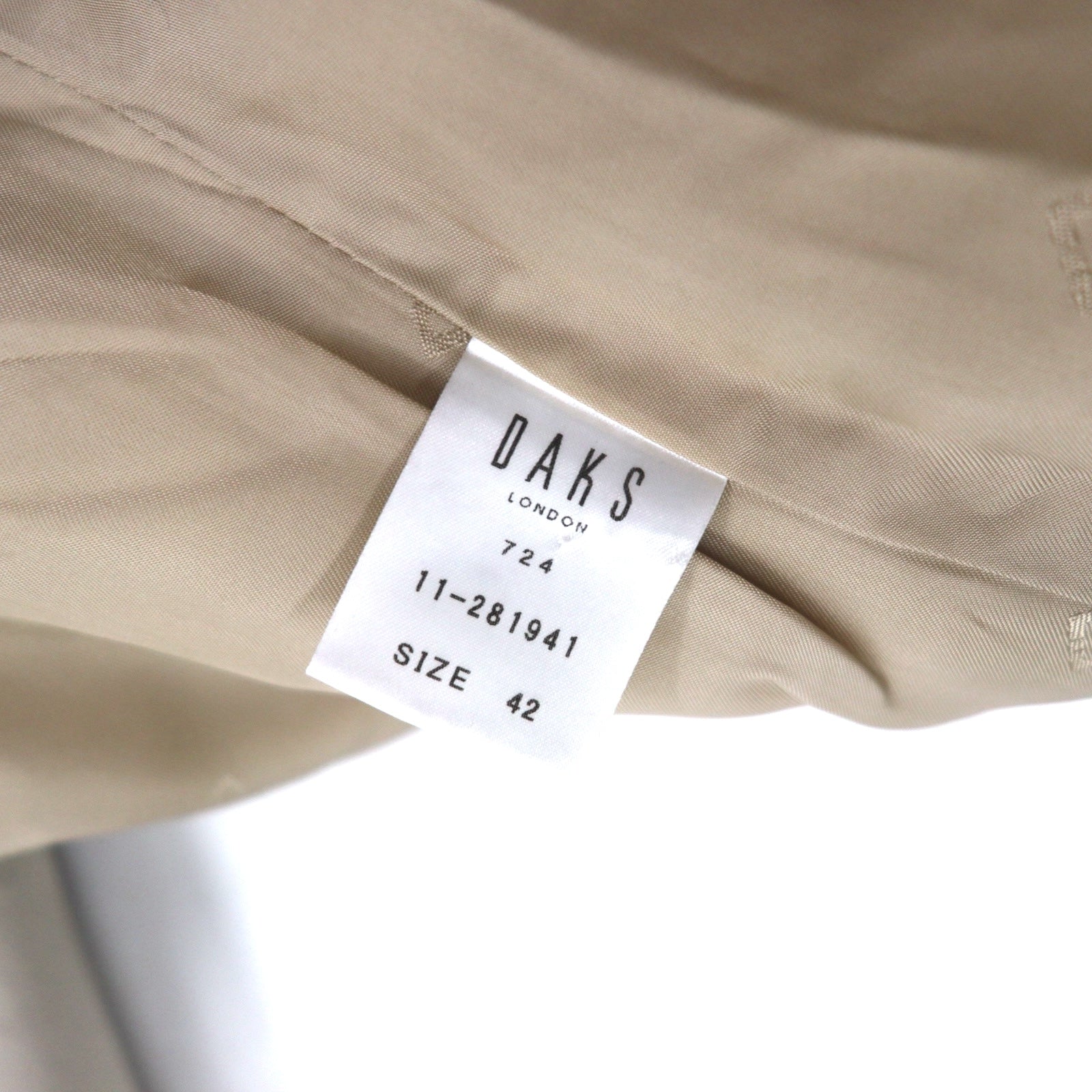 DAKS Trench L Beige con fodera removibile e cintura, made in Japan