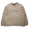 NAUTICA COMPETITION Felpa con stampa logo L beige cotone