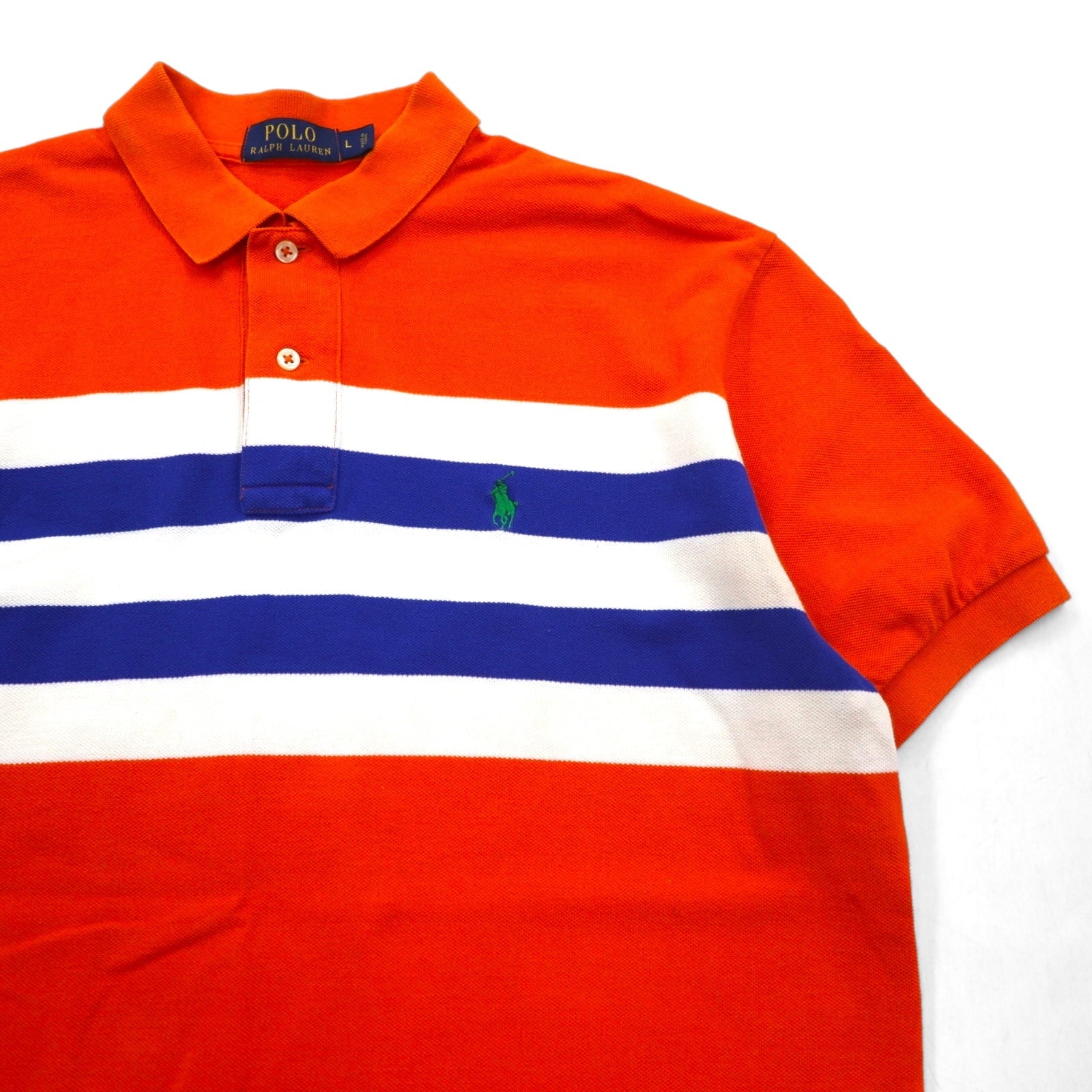 POLO RALPH LAUREN Polo L Arancione Cotone Piqué Logo Piccolo Ricamato