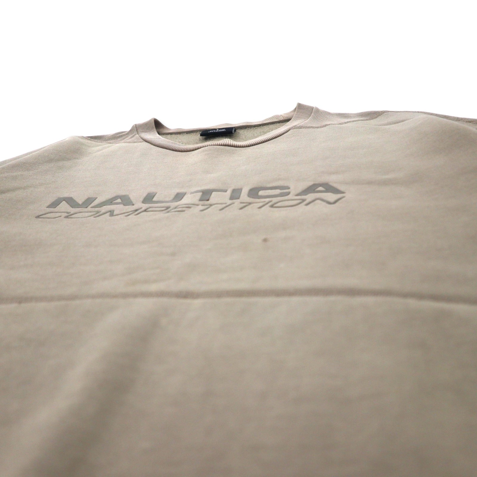 NAUTICA COMPETITION Felpa con stampa logo L beige cotone