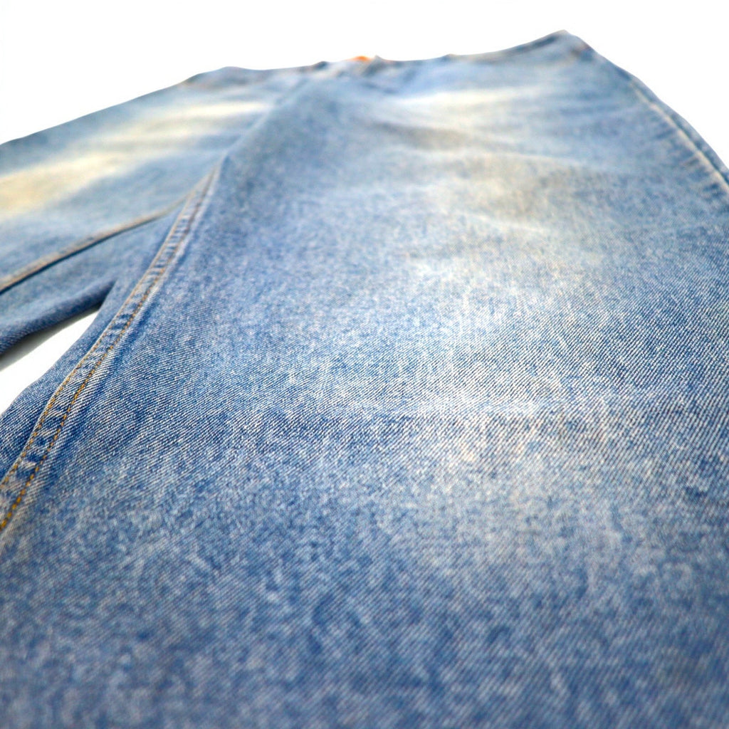 TOMMY JEANS Pantaloni larghi in denim stile baggy anni '90, taglia L, colore indaco, chiusura con cerniera lampo