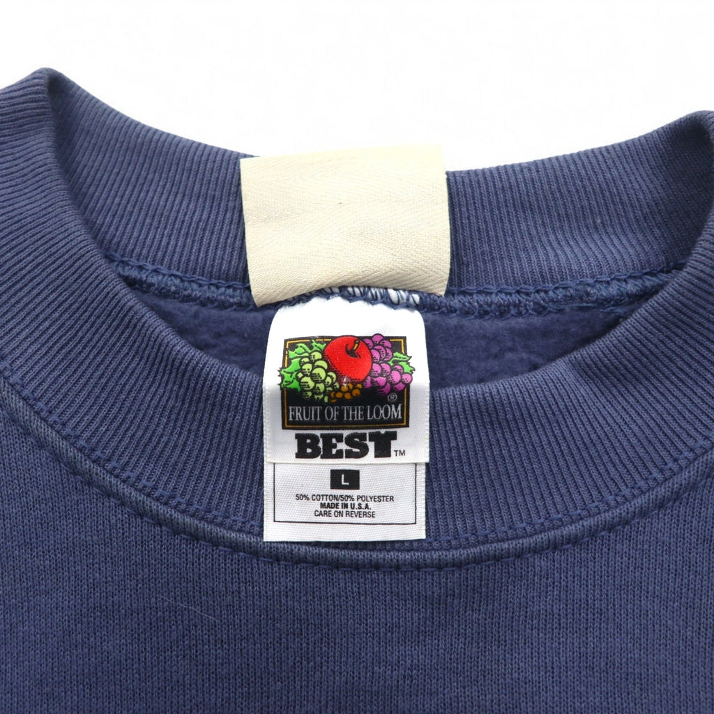 Felpa FRUIT OF THE LOOM anni '90, Made in USA, taglia L, blu navy, interno felpato, GRAND CANYON ricamato, Fred Harvey