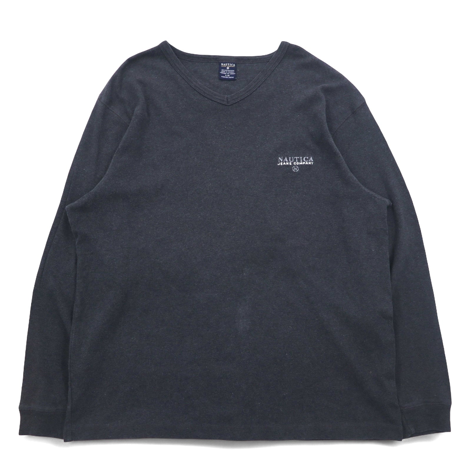 NAUTICA made in Canada anni '90 T-shirt a maniche lunghe L grigio JEANS COMPANY