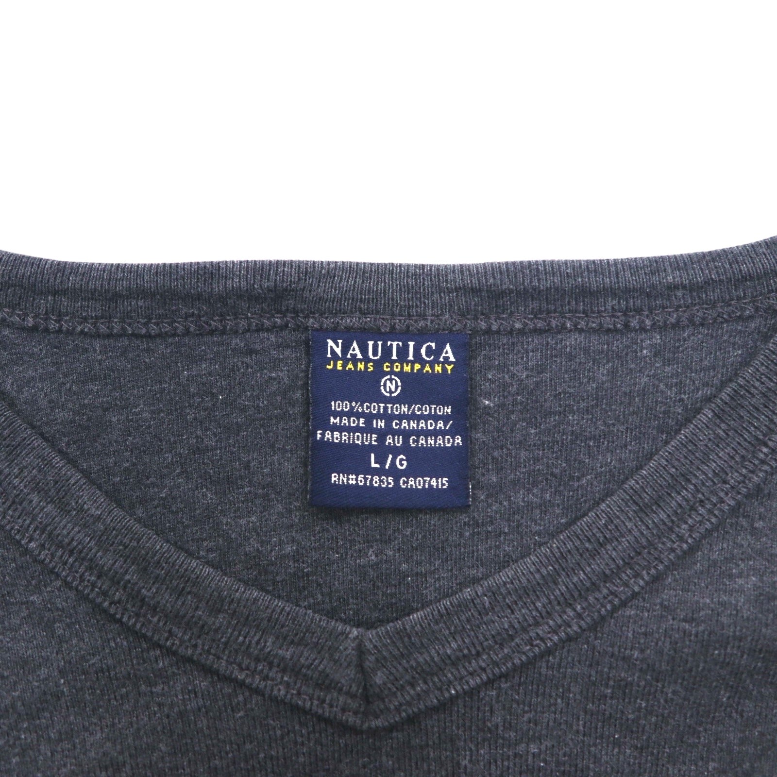 NAUTICA made in Canada anni '90 T-shirt a maniche lunghe L grigio JEANS COMPANY