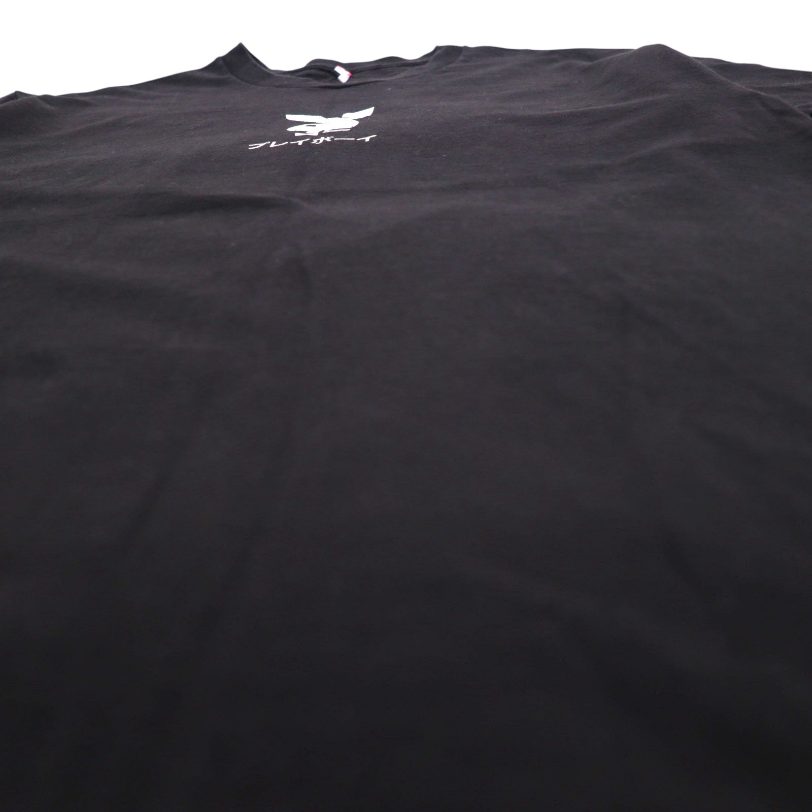 PLAYBOY Giapponese Katakana TOKYO JAPAN Anime T-shirt L Nero Cotone Stampa posteriore