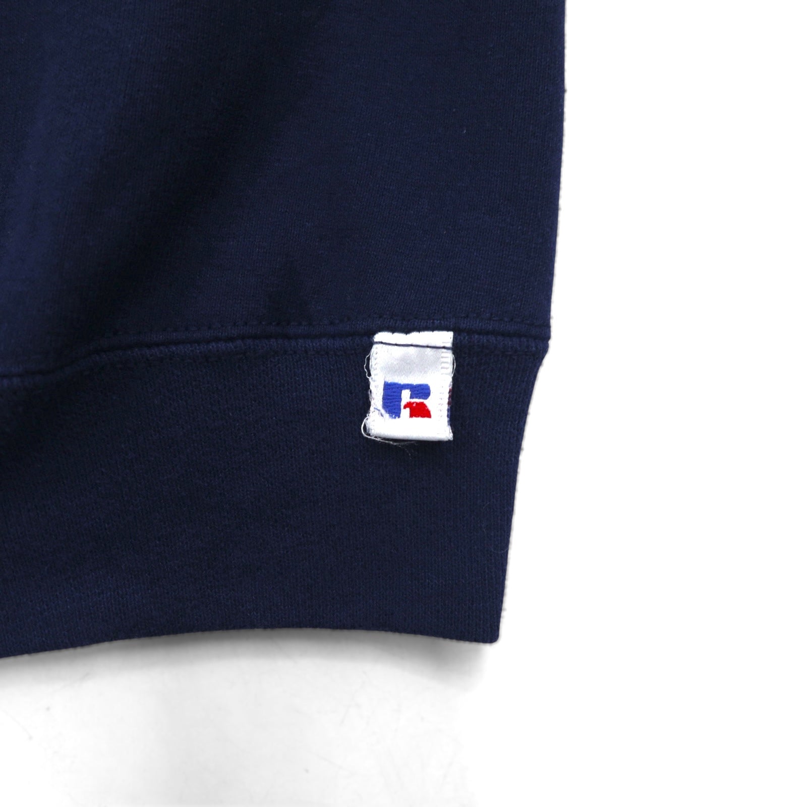 Felpa RUSSEL ATHLETIC anni '90, Made in USA, stampa college, scollo a V, taglia XL, blu navy, interno felpato, AUBURNS TIGERS, logo ad arco