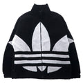 adidas Originals ビッグトレフォイル シェルパ フリースジャケット 2XO ブラック ポリエステル U SHERPA JACKET BIG TRF HC0325