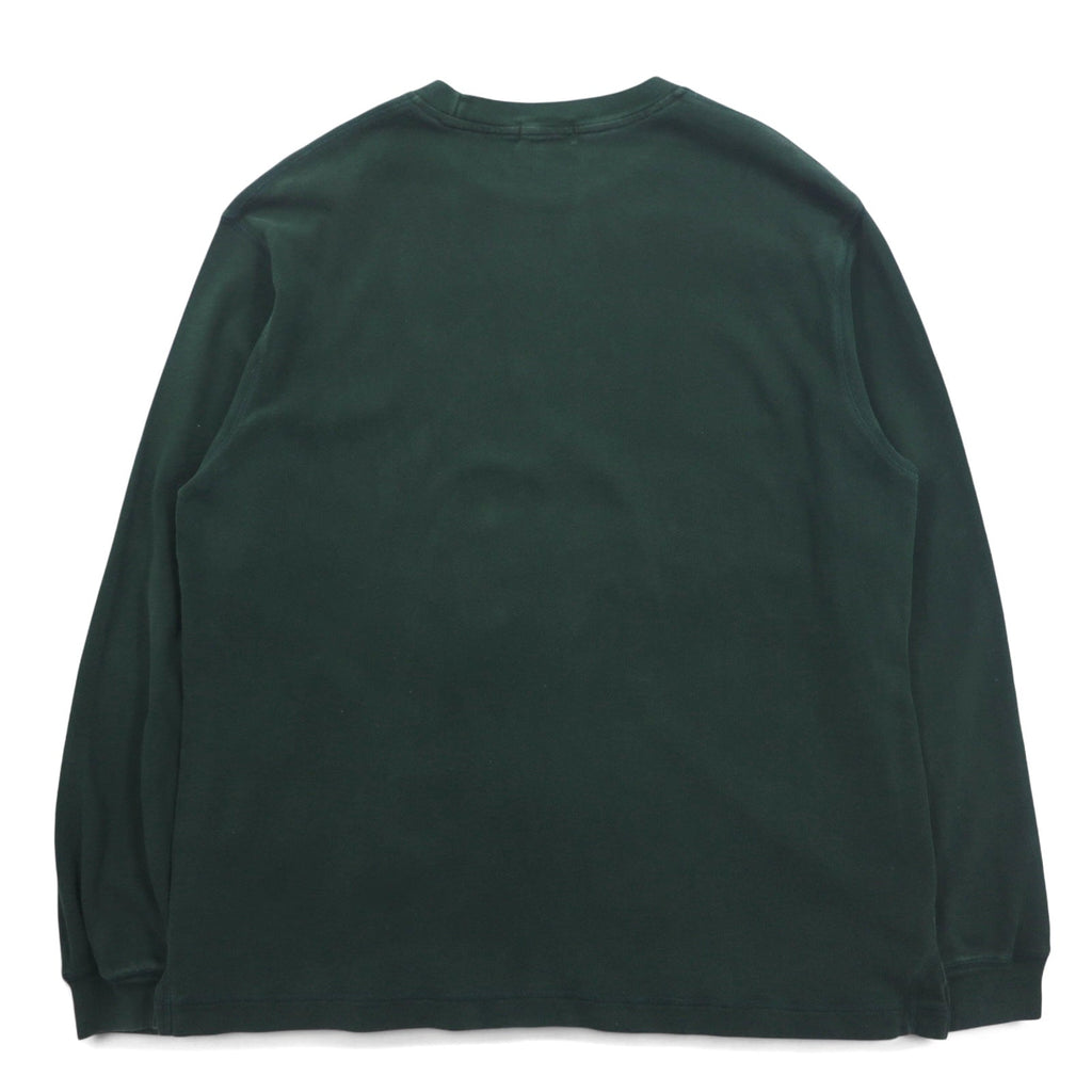 J.CREW T-shirt a maniche lunghe, taglia M, verde, in cotone
