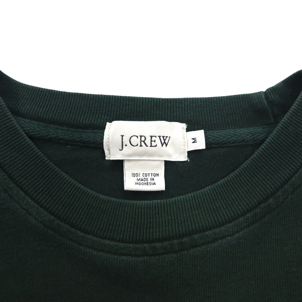 J.CREW T-shirt a maniche lunghe, taglia M, verde, in cotone