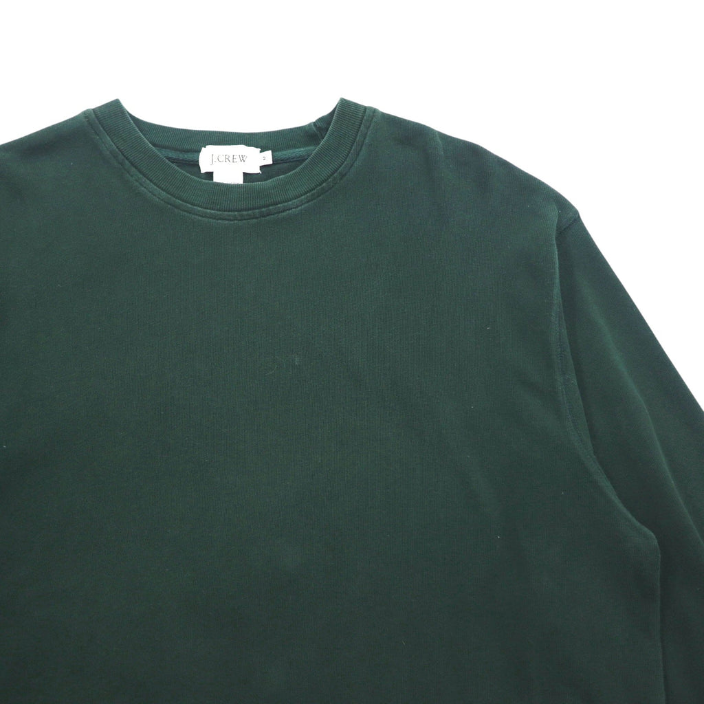 J.CREW T-shirt a maniche lunghe, taglia M, verde, in cotone