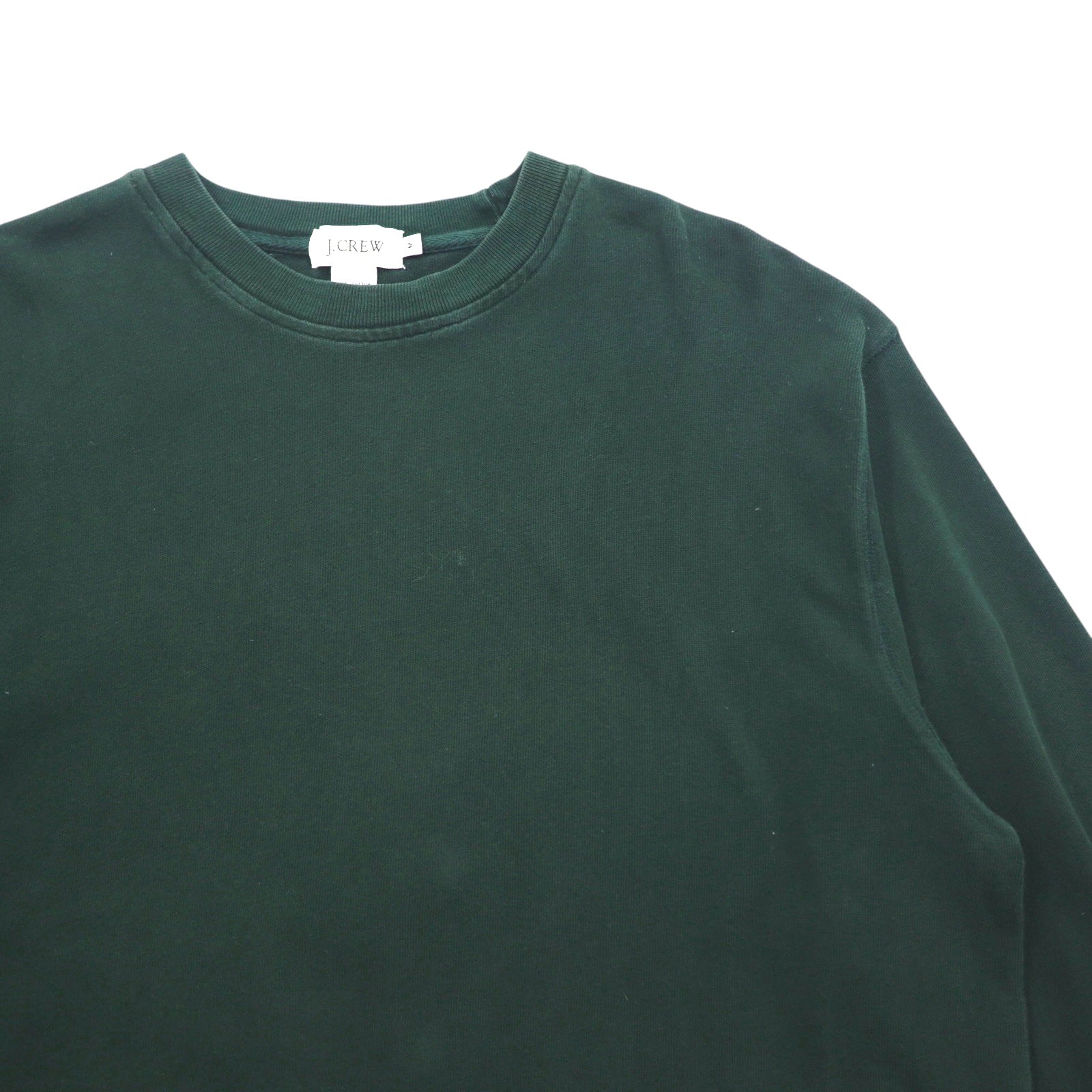J.CREW T-shirt a maniche lunghe, taglia M, verde, in cotone