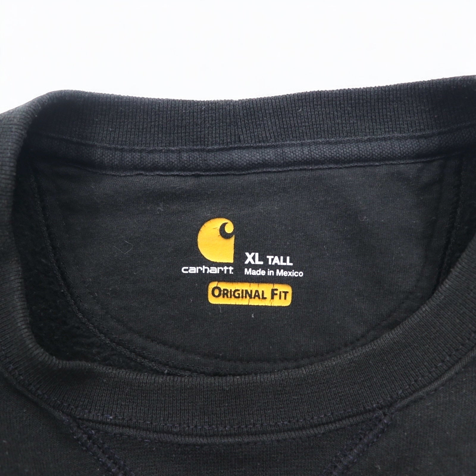 Carhartt Felpa girocollo XL Nera MIDWEIGHT CREWNECK SWEATSHIRT K124 Made in Mexico