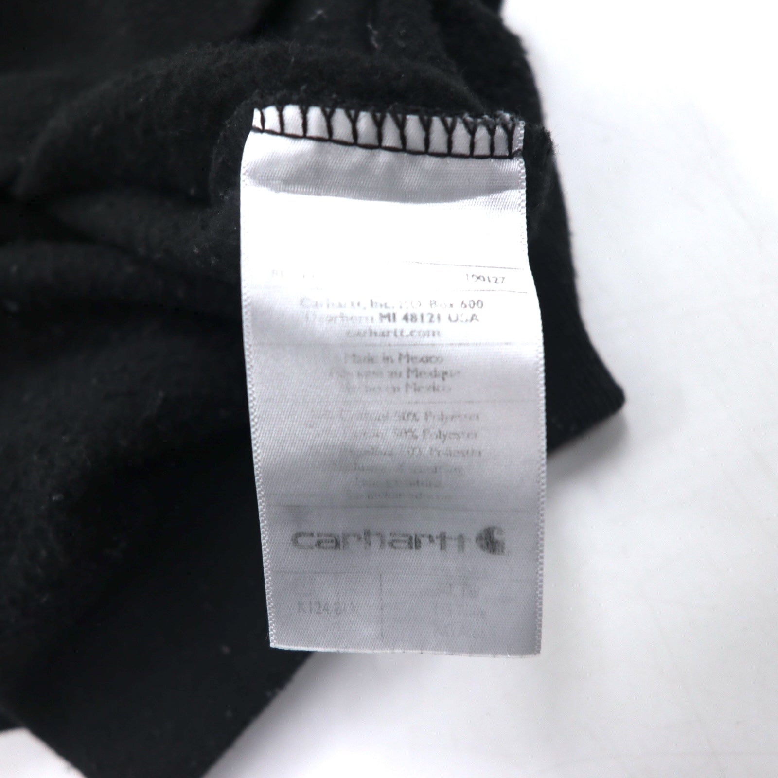 Carhartt Felpa girocollo XL Nera MIDWEIGHT CREWNECK SWEATSHIRT K124 Made in Mexico