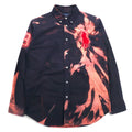 Camicia button-down Ralph Lauren tie-dye candeggiata, taglia S, colore nero, ricamo Big Pony