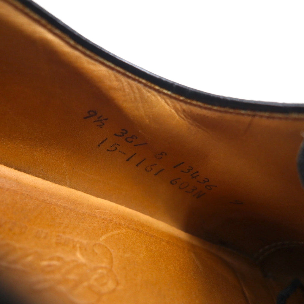 Johnston & Murphy USA製 Heritage キャップトゥ ストレートチップ ドレスシューズ 27.5cm ブラック レザー 13436 15-1161 603N