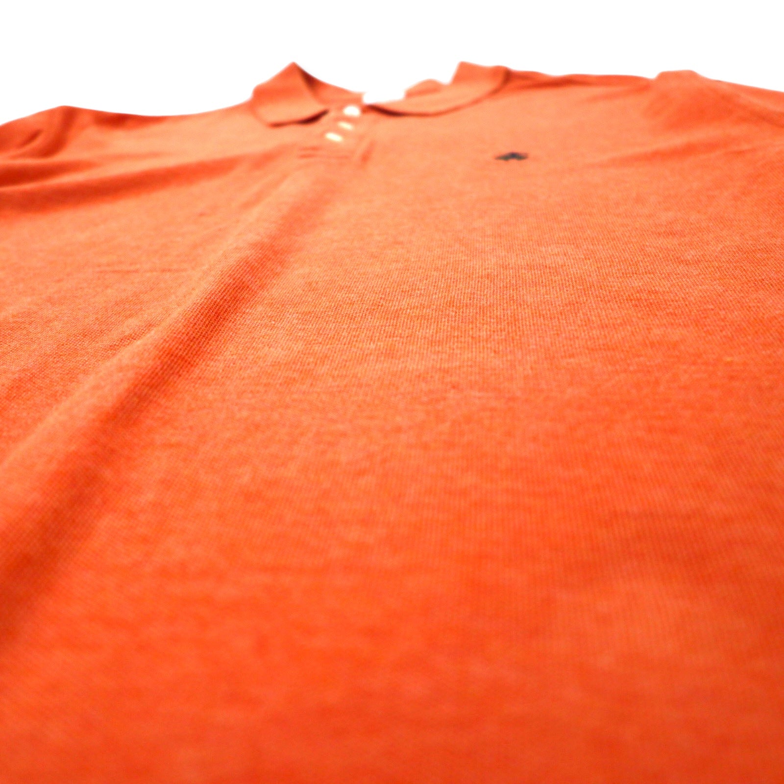 Brooks Brothers Polo a maniche lunghe XL Arancione Cotone Piqué Logo ricamato