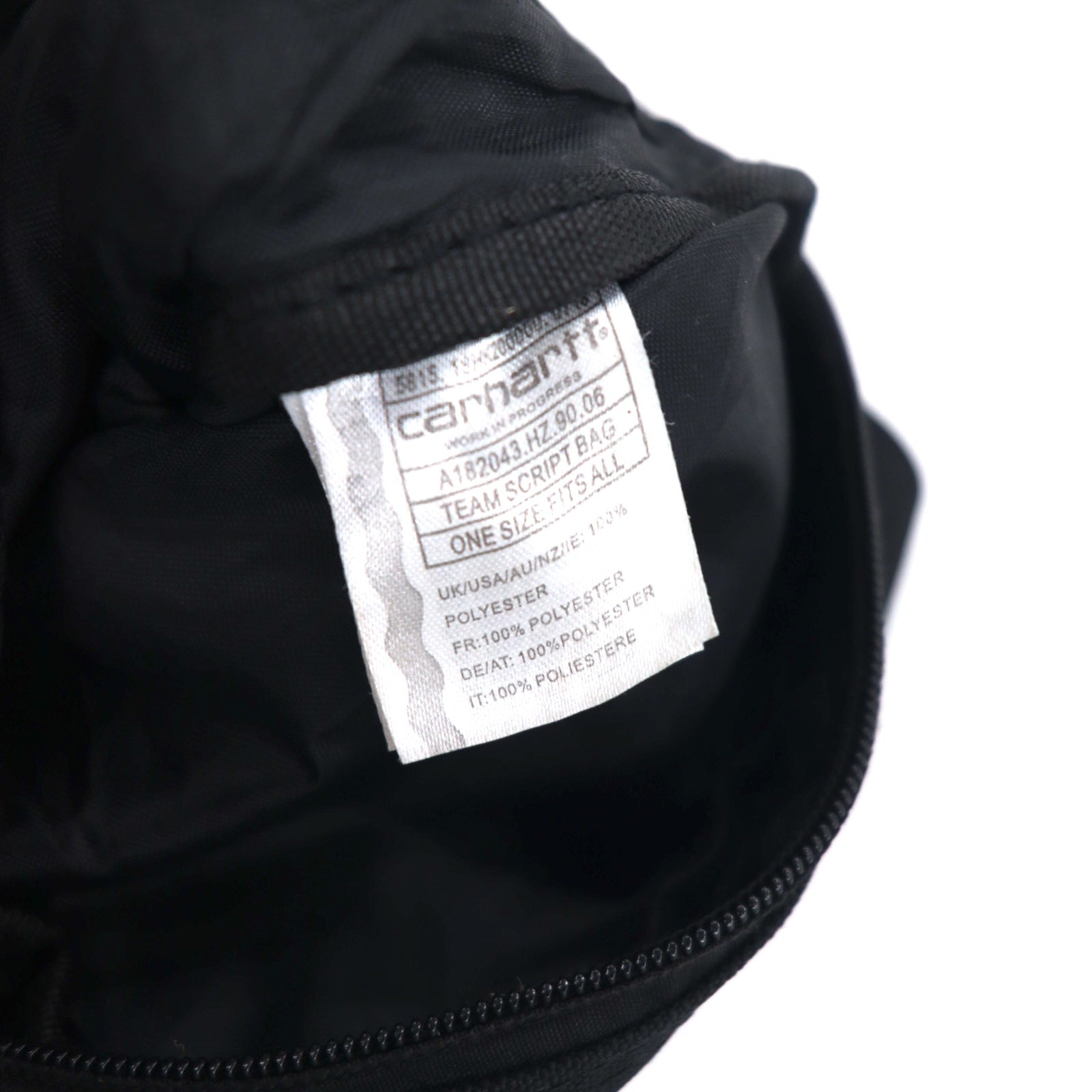 Carhartt Borsa a tracolla Essential nera in poliestere TEAM SCRIPT BAG