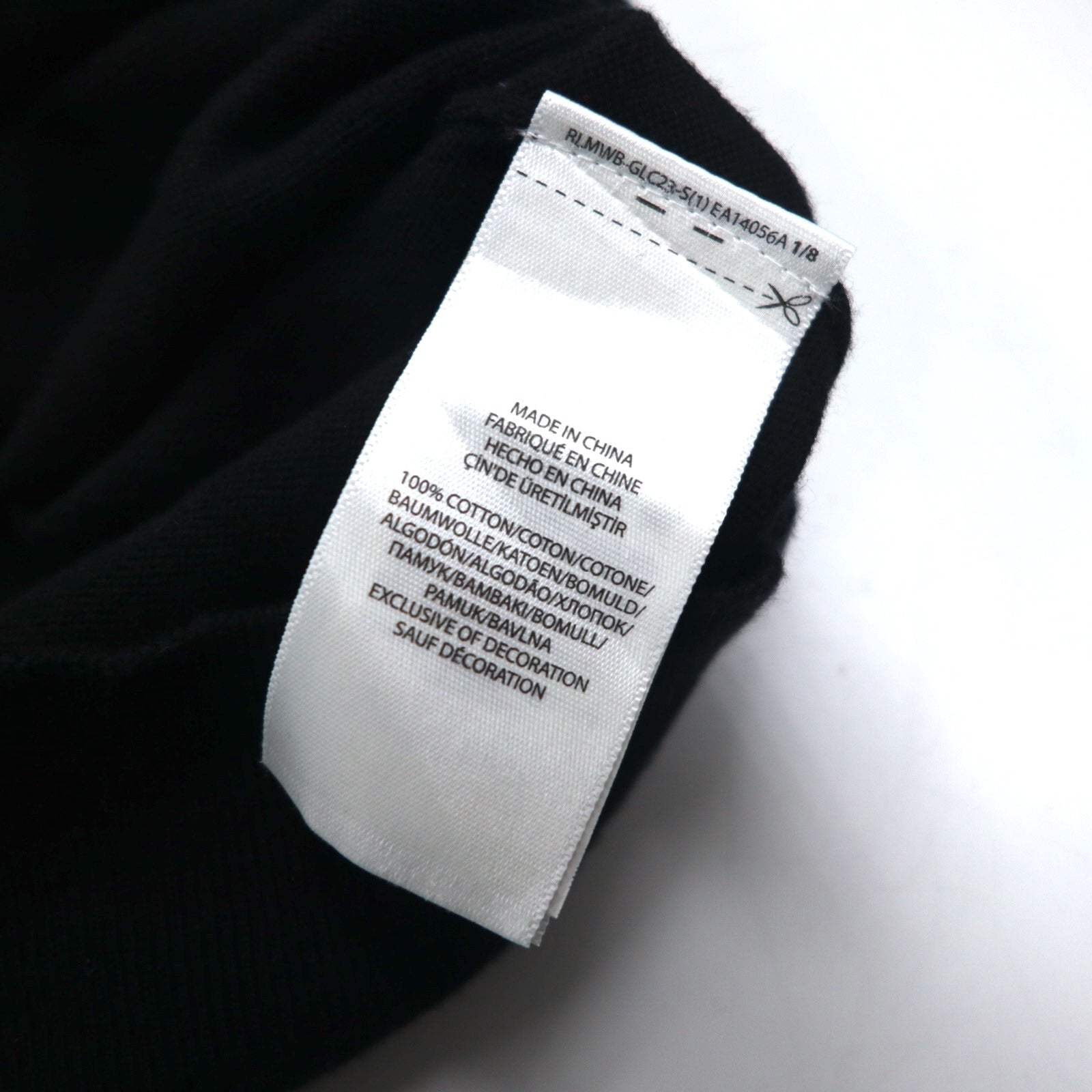 POLO RALPH LAUREN Vネック ピマコットンニット セーター XL ブラック スモールポニー刺繍