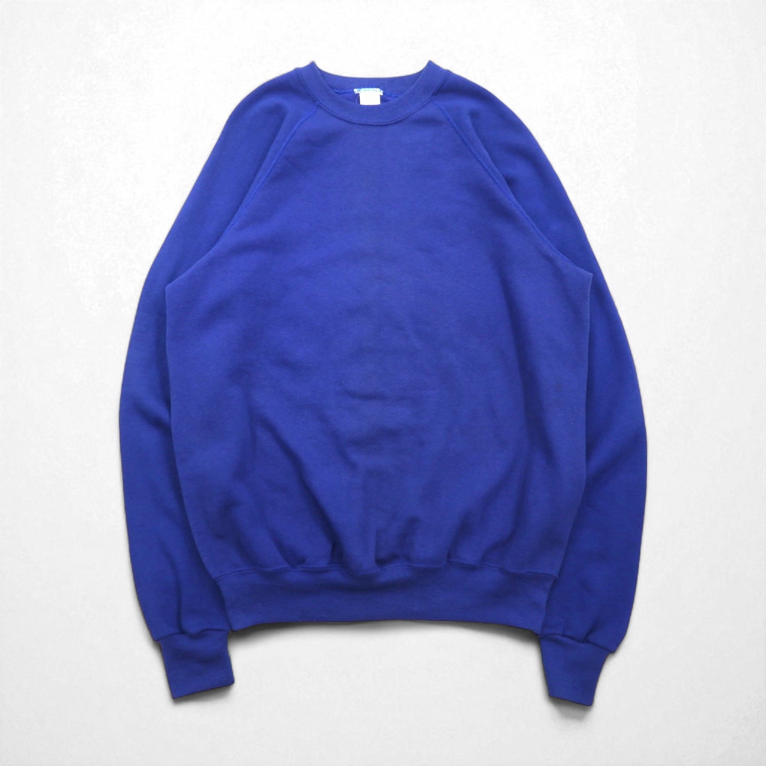 Maglia in felpa blu a tinta unita, anni '90, XL, in cotone, interno felpato, prodotta negli Stati Uniti.